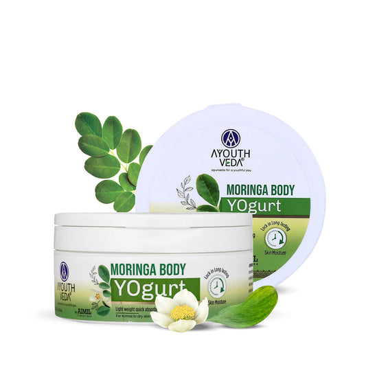 Moringa Body Yogurt | Lightweight, Fast-Absorbing Moisturizer | Deep Hydration for All Skin Types with Moringa Seed Oil | Leaves Skin Soft, Smooth & Fresh | 200 g 200g