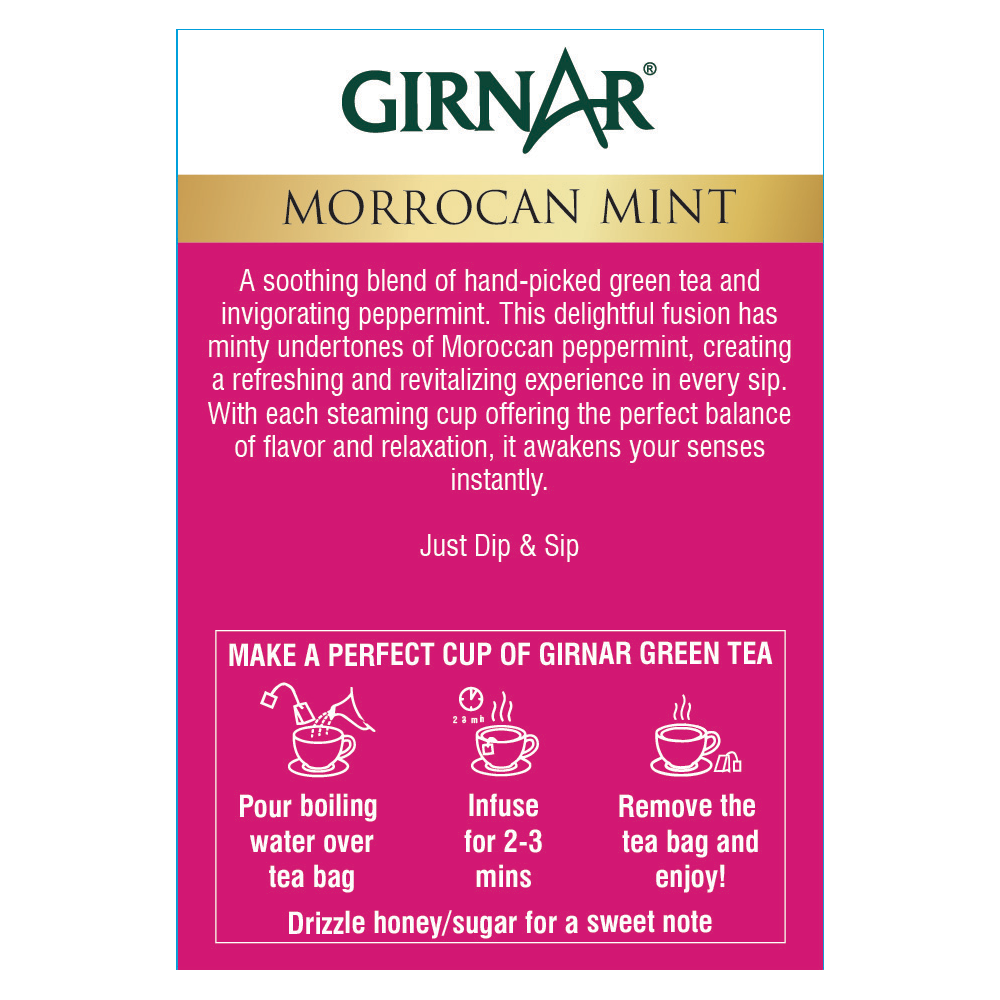 Green Tea Bags - Morrocan Mint 10 Tea Bags
