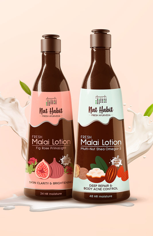 Multi-Nut & Fig Rose Malai Lotion 250ml × 2