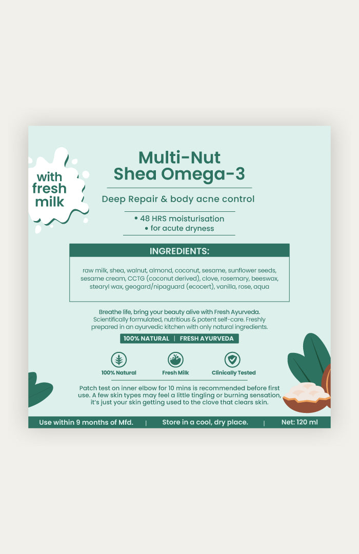 Multi-Nut Shea Omega-3 Body Malai 120ml × 2