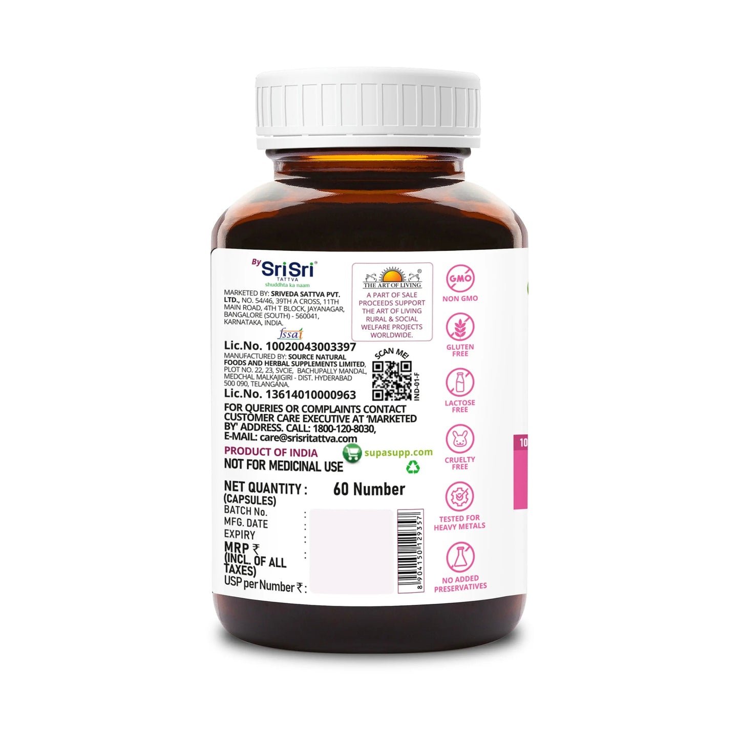 SupaSupp She's Active - Multivitamin For Women | Daily Nourishment For Women On The Go | Health Supplement | 60 Veg Cap, 500 mg 500mg