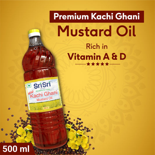 Premium Kachi Ghani Mustard Oil Bottle, 500 ml 500ml