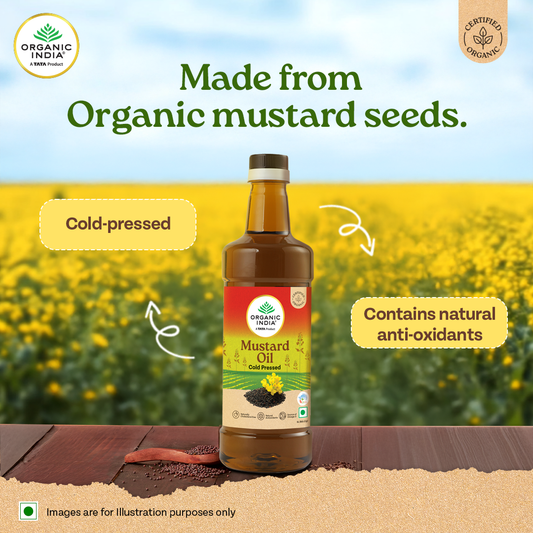 【Organic India】 Mustard Oil｜マスタードオイル｜1 Litre