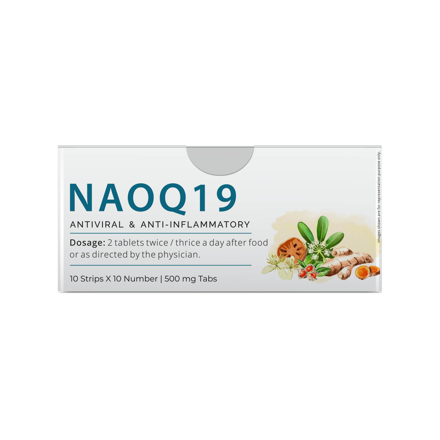 NAOQ19 - Anti Viral | Immunity Booster | Treatment for Mild to Moderate Cases of Infection | Respiratory care, Sore throat, Headache | 500 mg 10tabs