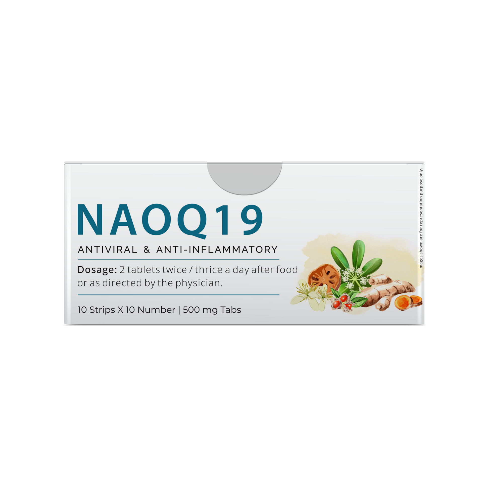 NAOQ19 - Anti Viral | Immunity Booster | Treatment for Mild to Moderate Cases of Infection | Respiratory care, Sore throat, Headache | 500 mg 10tabs