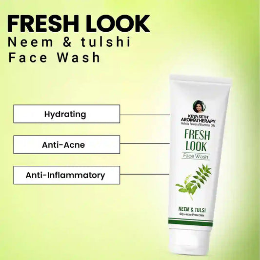 Fresh Look Neem & Tulsi Face Wash, Mild Hydrating Moisturizing Foaming All Skin Types 100ml