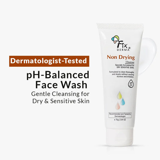 【Fixderma】 Non-Drying Cleanser - Face wash for Dry Skin｜ノンドライング クレンザー ドライスキン用｜75g