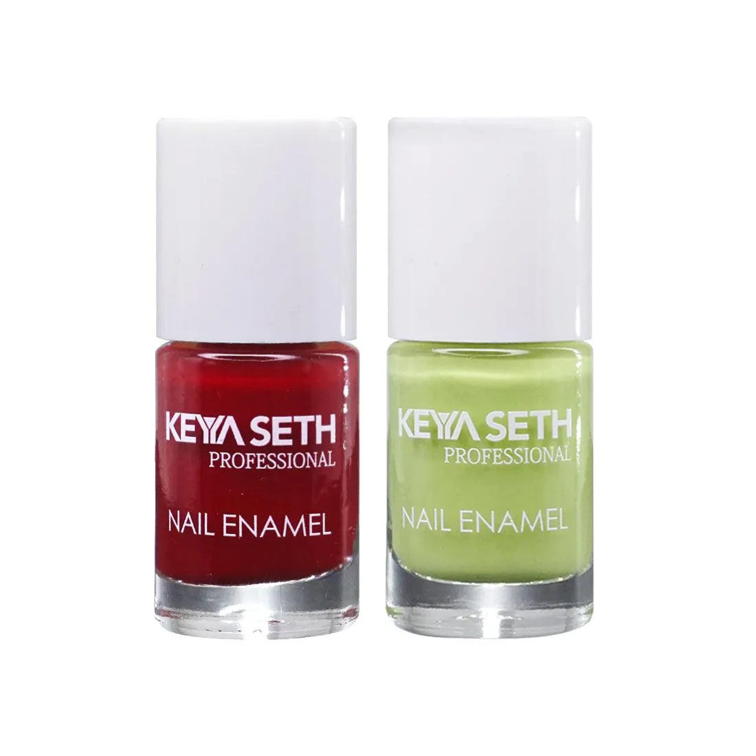Crimson + Mint Green Long Wear Nail Enamel Enriched with Vitamin E & Argan Oil 12g