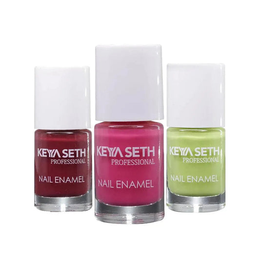 Wine N Dine + Soothing Pink + Mint Green Long Wear Nail Enamel Enriched with Vitamin E & Argan Oil 12g