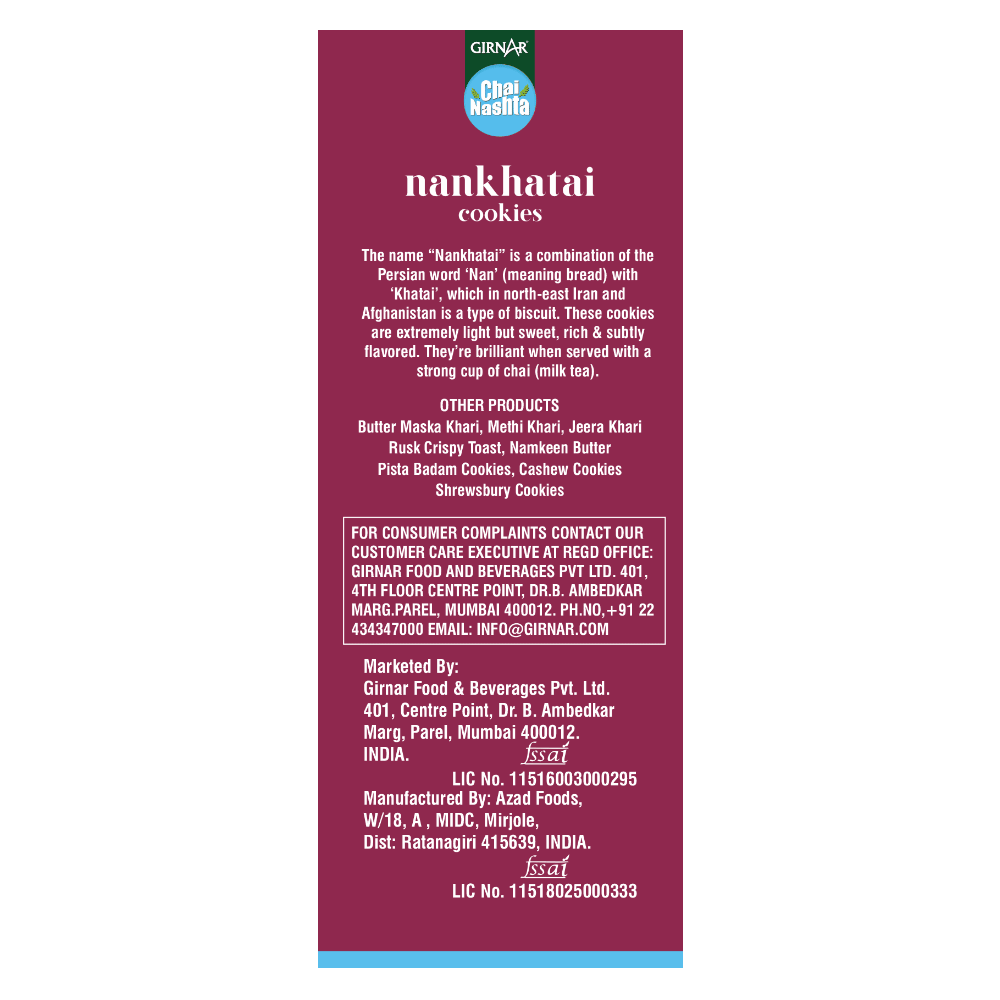 Chai Nashta - Nankhatai Cookies 200g