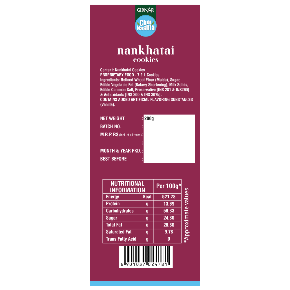 Chai Nashta - Nankhatai Cookies 200g
