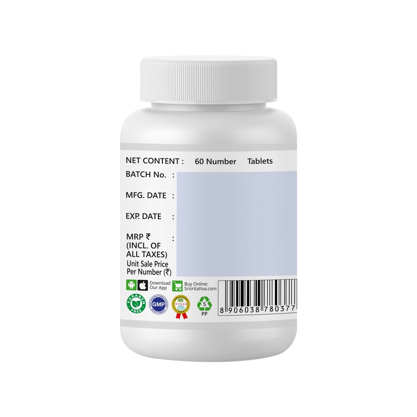 Narayana Kalpa - Stress Reliever, 60 Tabs | 500 mg 500mg