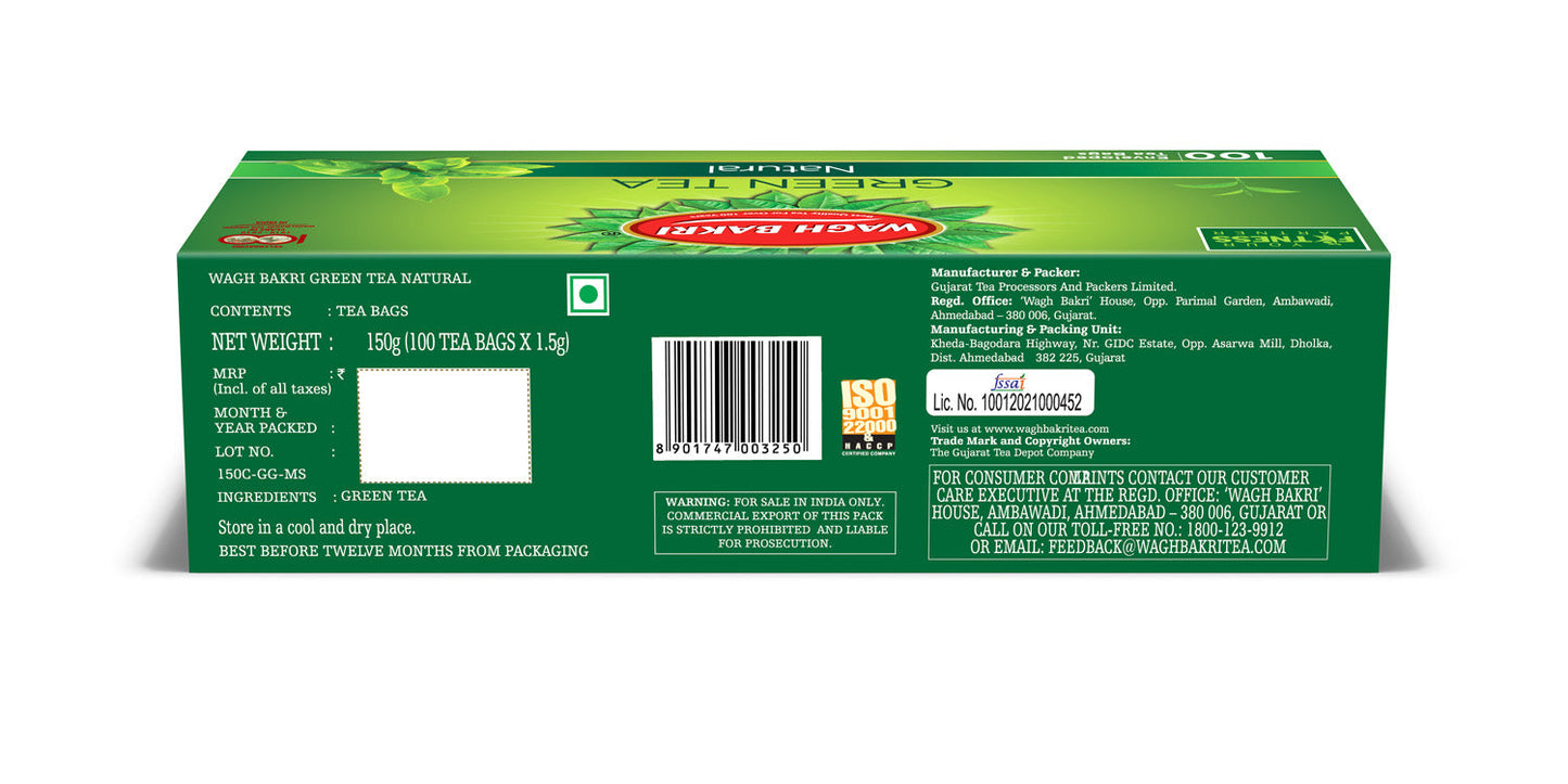 Natural Green Tea Bags