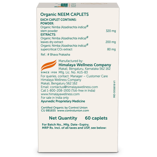 Himalaya Organic Neem Pack of 60