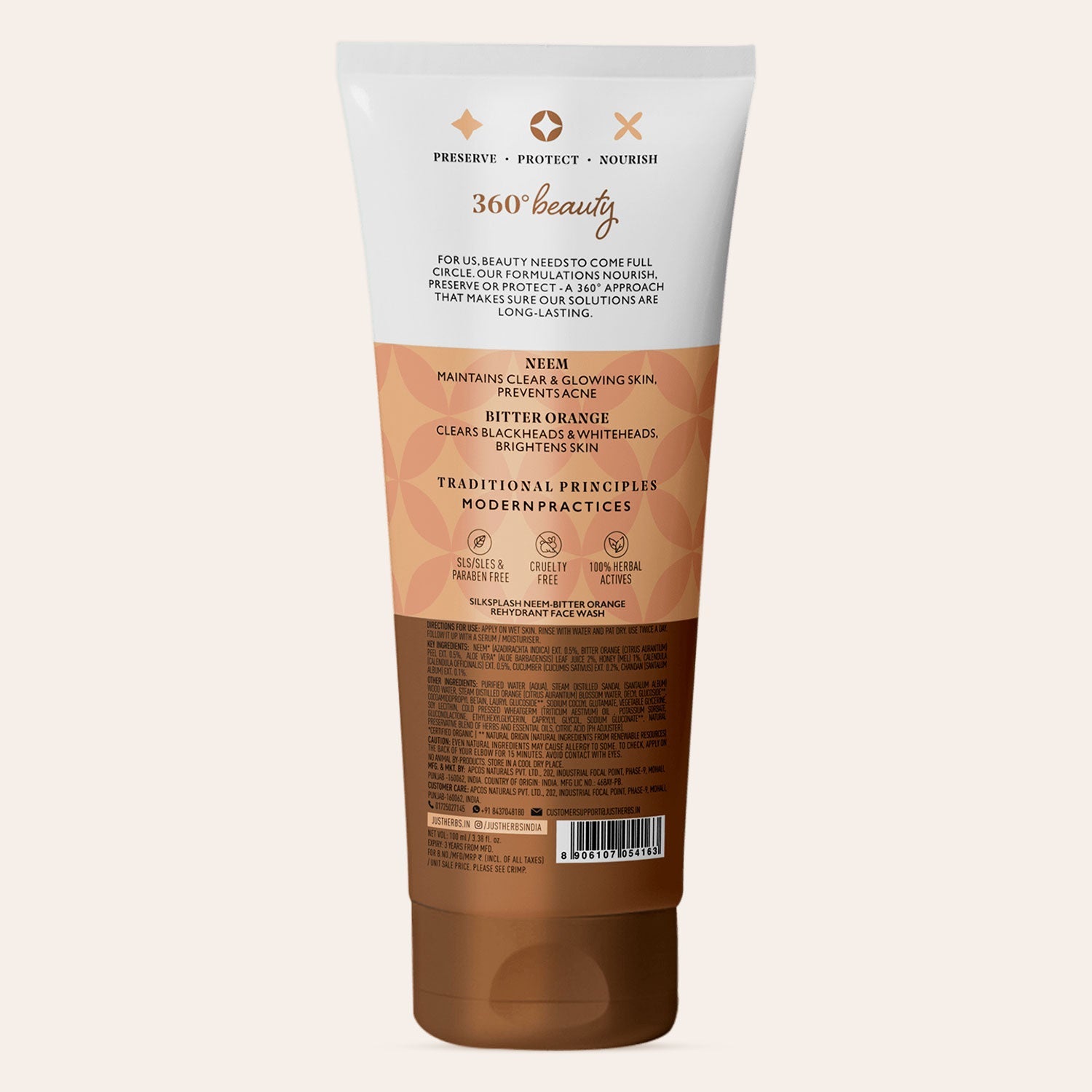 Cleansing Face Wash with Neem and Bitter Orange / Silksplash 200ml
