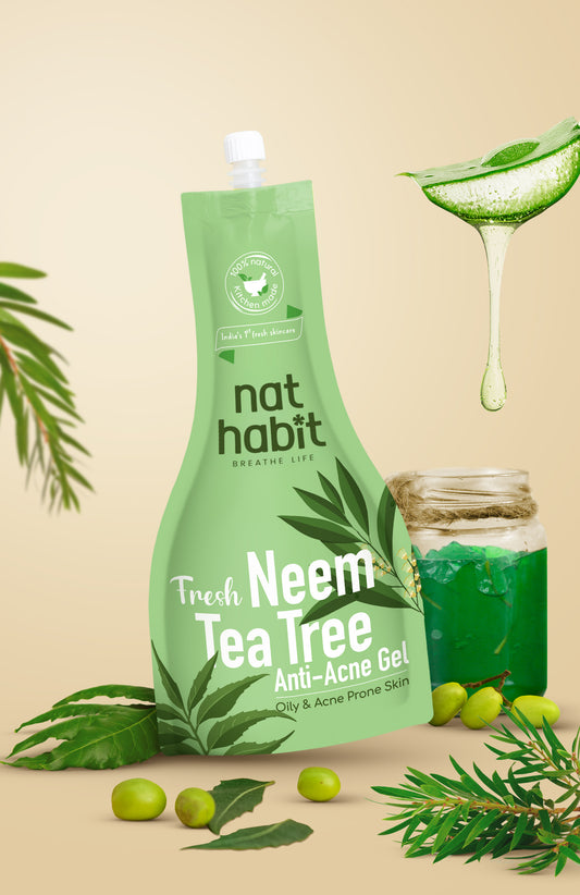 Fresh Neem TeaTree Anti-Acne Gel Face Pack 80g × 2個パック