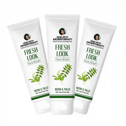 Fresh Look Neem & Tulsi Face Wash, Mild Hydrating Moisturizing Foaming All Skin Types 100ml x 3