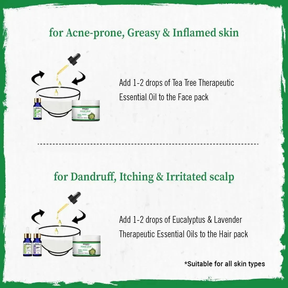 Neem Leaf Powder Face Pack for Women & Men Reduces Acne & Oily Skin + Glowing 100g