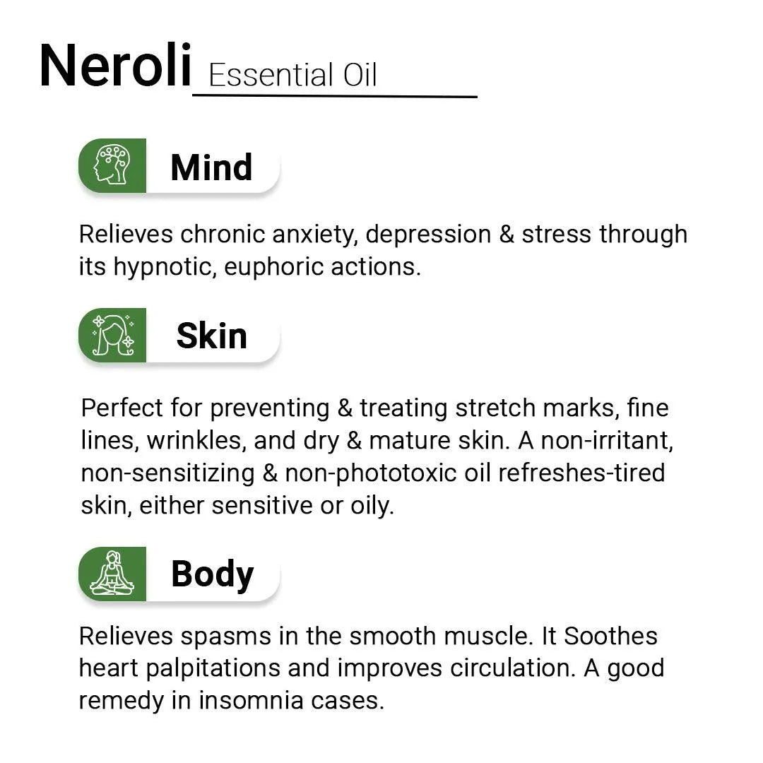 Neroli Essential Oil Natural Therapeutic Grade 10ml 10ml