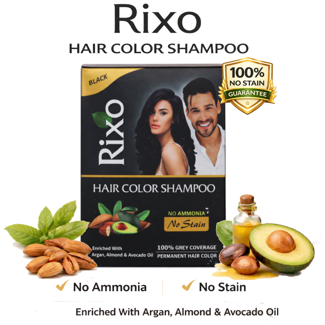 Rixo Black Hair Color Shampoo 25ml x 10 (250ml)
