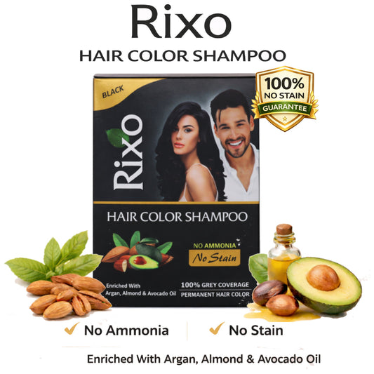 Rixo Black Hair Color Shampoo 25ml x 10 (250ml)