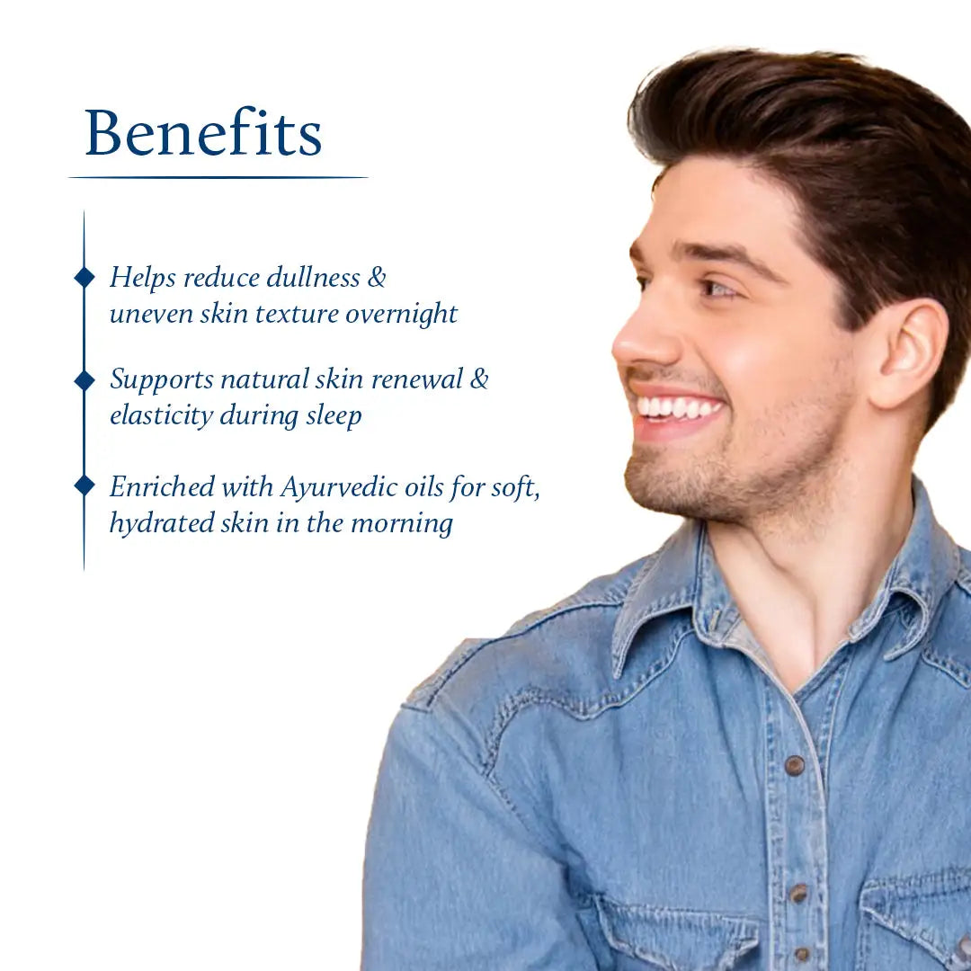 Kumkumadi Night Cream for Men for Ultra Hydration & Skin Repair (16 Herbs, 50g) 50g
