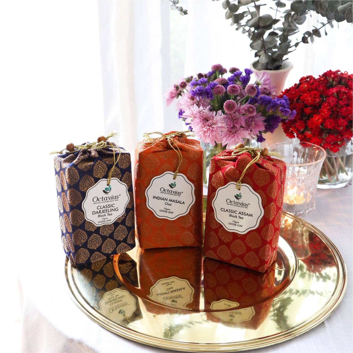 Indian Tea Collection- Festive Range (Indian Masala Chai, Classic Darjeeling, Classic Assam) 450g