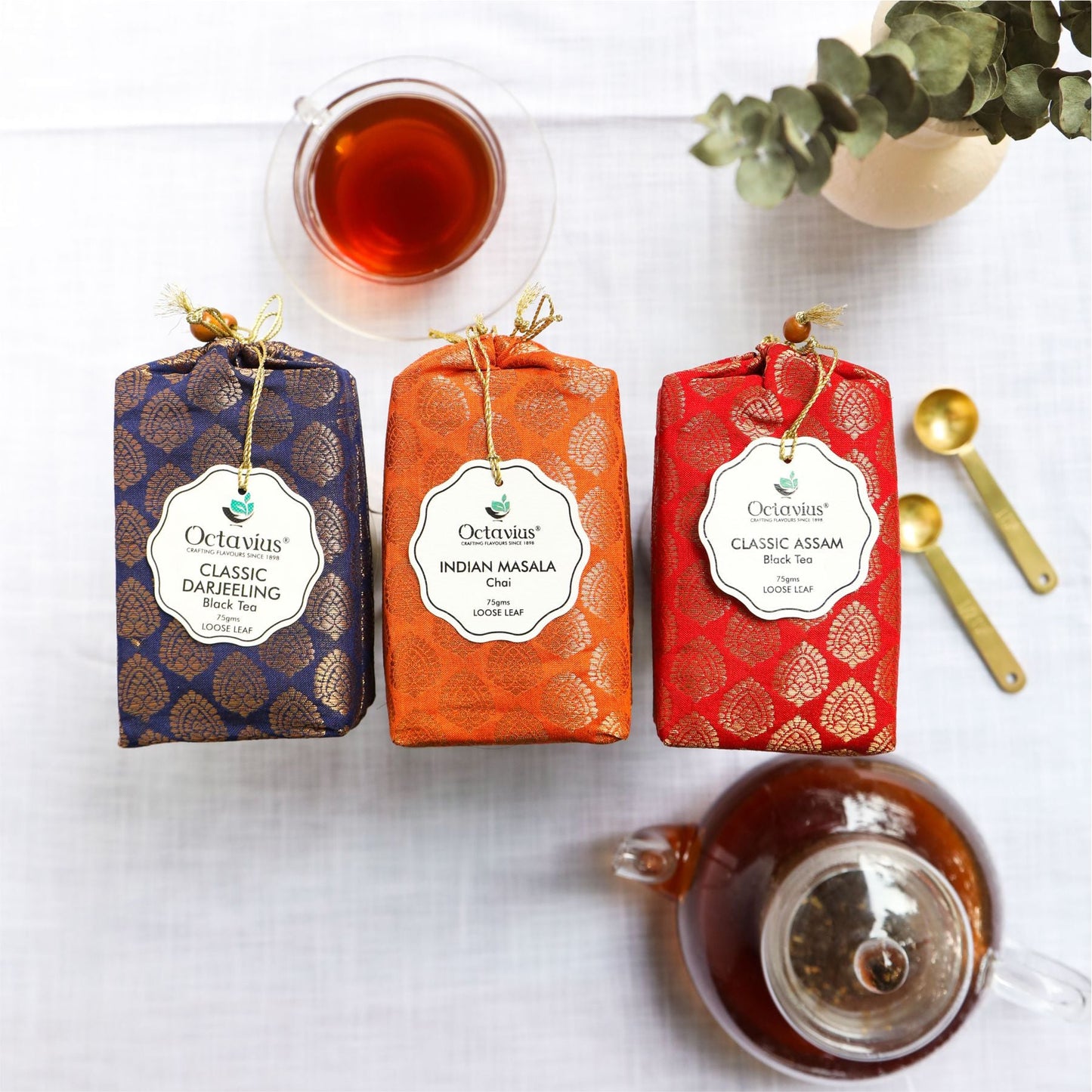 Indian Tea Collection- Festive Range (Indian Masala Chai, Classic Darjeeling, Classic Assam) 450g