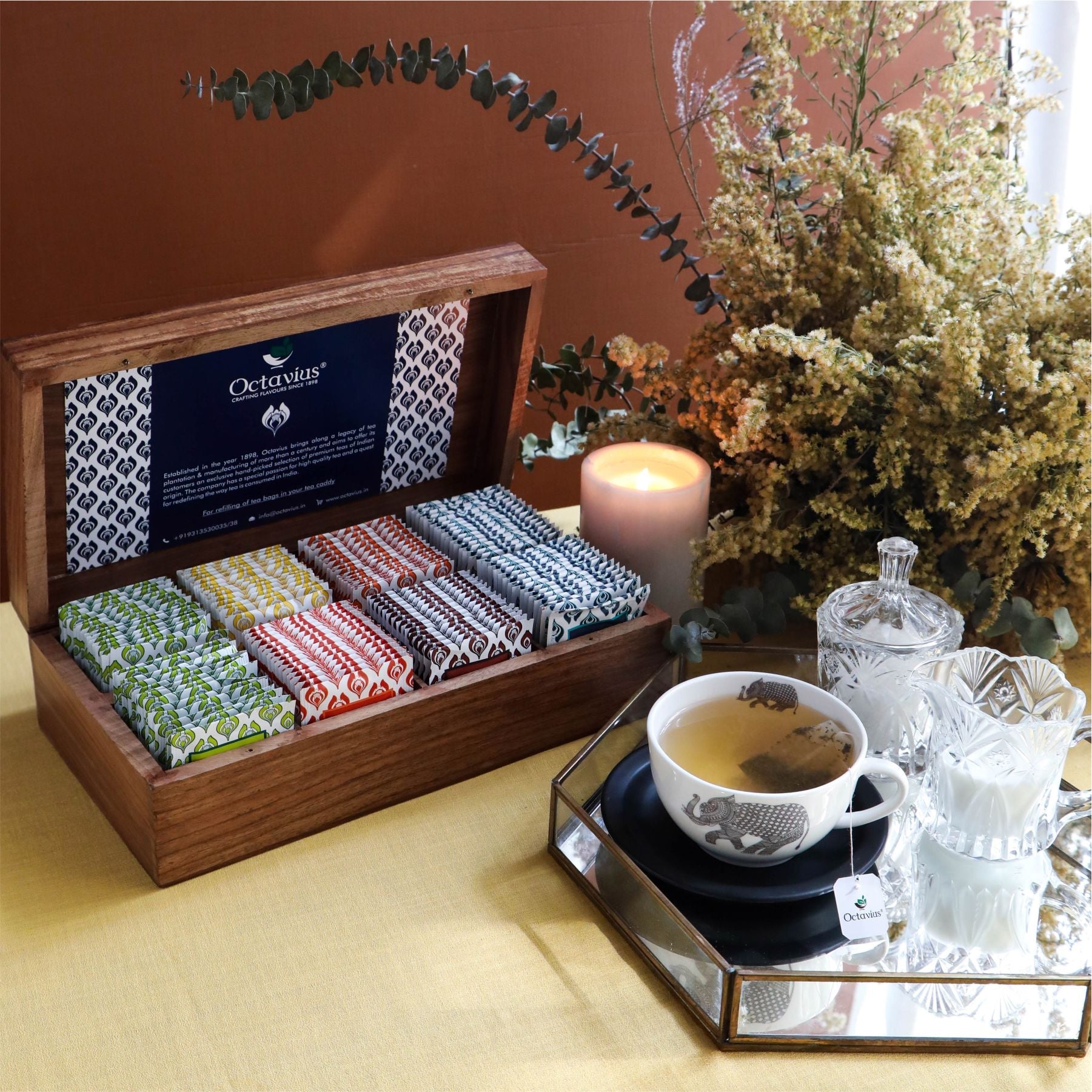 Assortment of Fine Teas - 120 Teabags In Sheesham Wood Box 120teabags