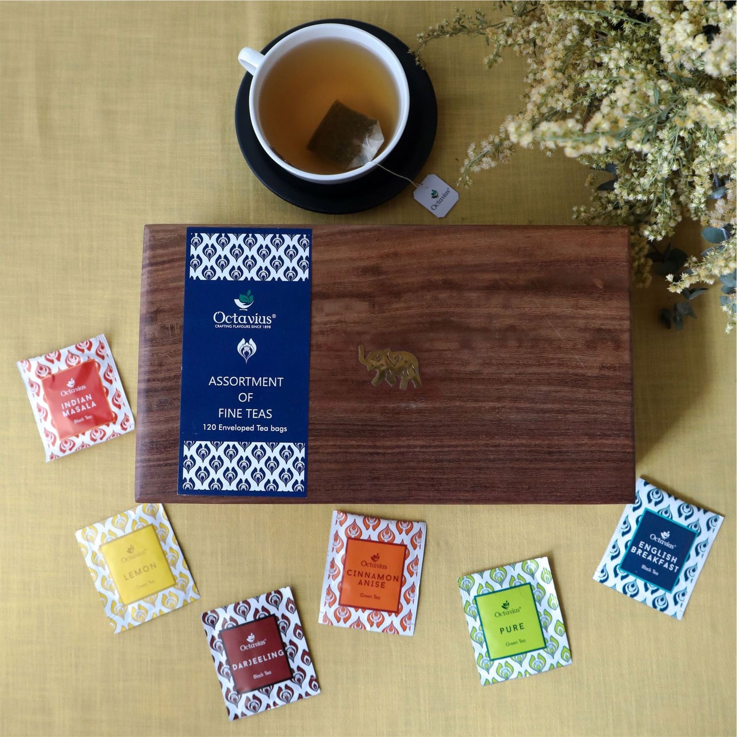 Assortment of Fine Teas - 120 Teabags In Sheesham Wood Box 120teabags