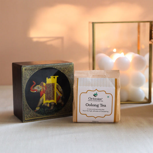 Darjeeling Oolong Tea in Handcrafted Wooden Box 310g