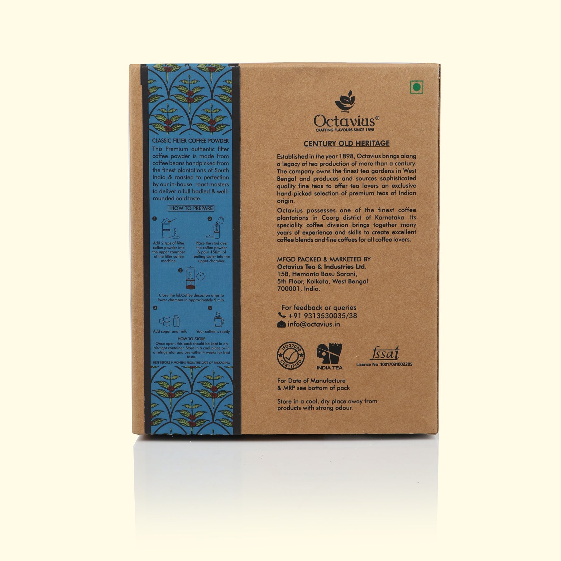 Premium South Indian Filter Coffee in Kraft Box - 250 gms 250g