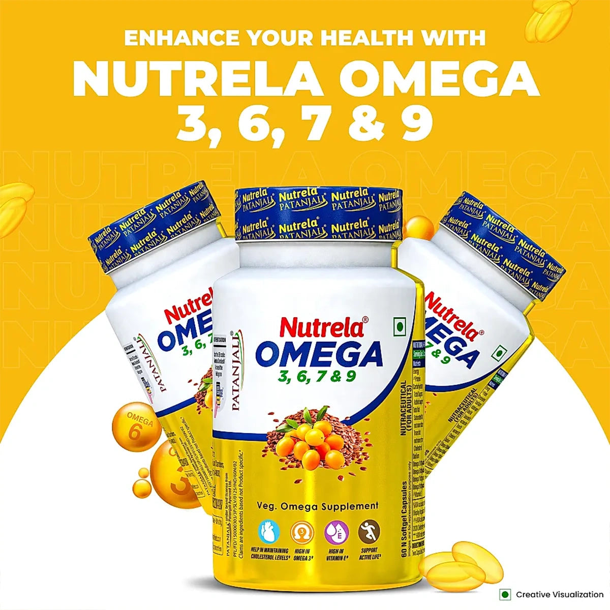 Patanjali Nutrela Organic Omega 3 6 7 & 9 (pack of 2)
