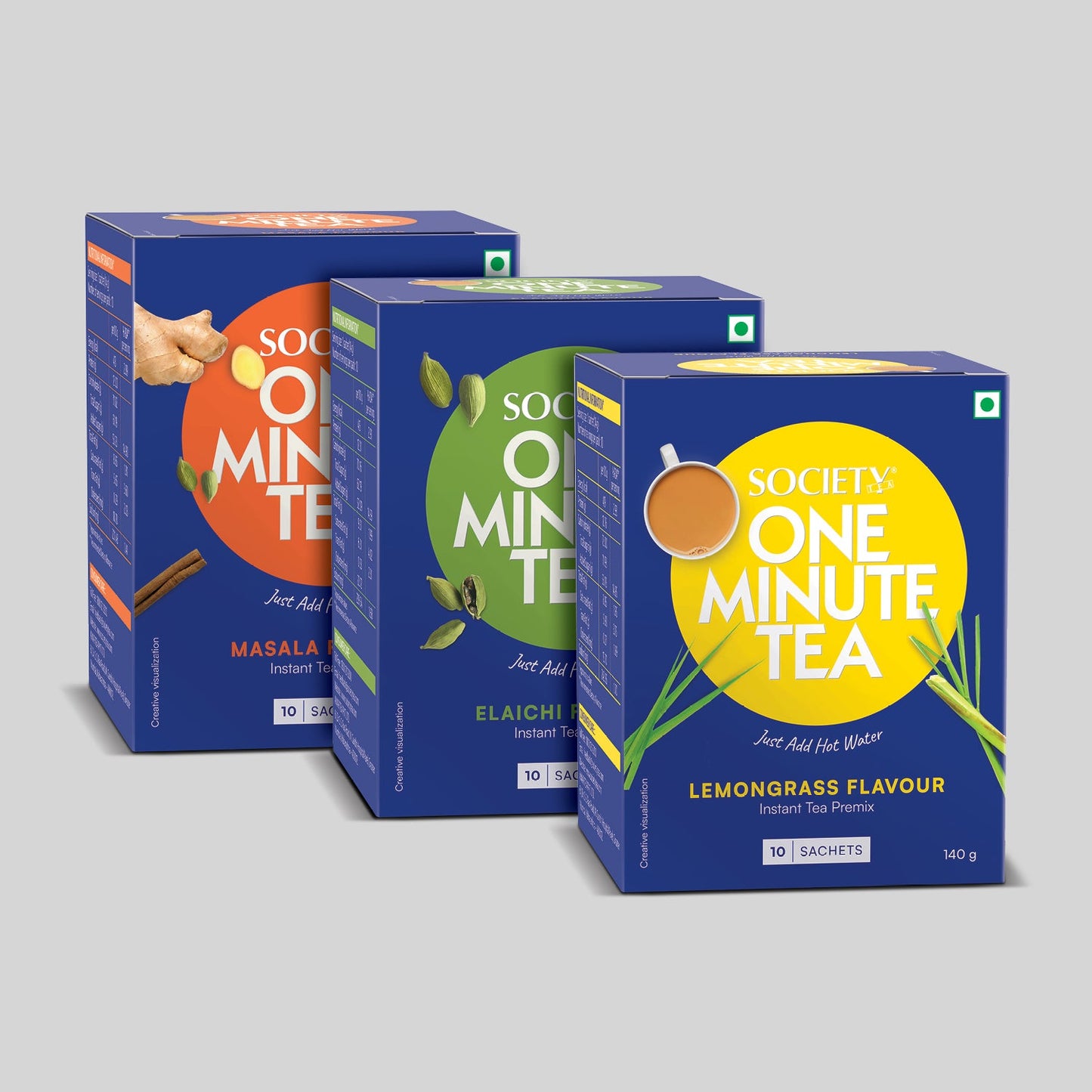 OMT Masala + OMT Elaichi + OMT Lemongrass Premix 140 g x 3