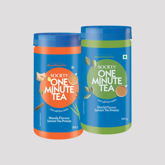 【Society Tea】 OMT Masala Premix + OMT Elaichi Premix｜ワンミニッツティー マサラプレミックス＋ワンミニッツティー エライチプレミックス｜500 g x 2