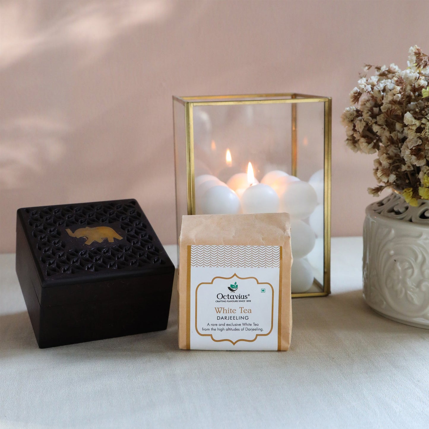 Darjeeling White Tea in Handcrafted Wooden Box 315g