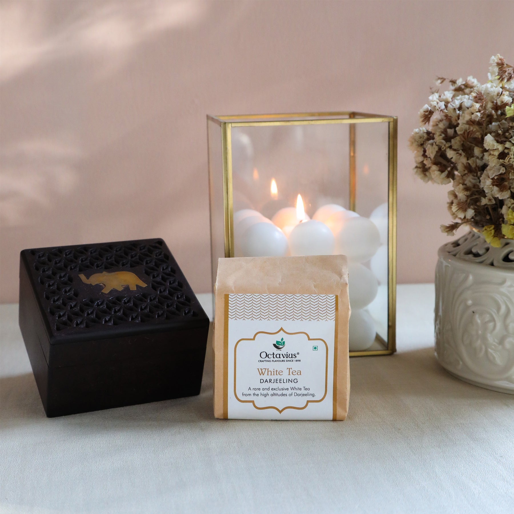 Darjeeling White Tea in Handcrafted Wooden Box 315g