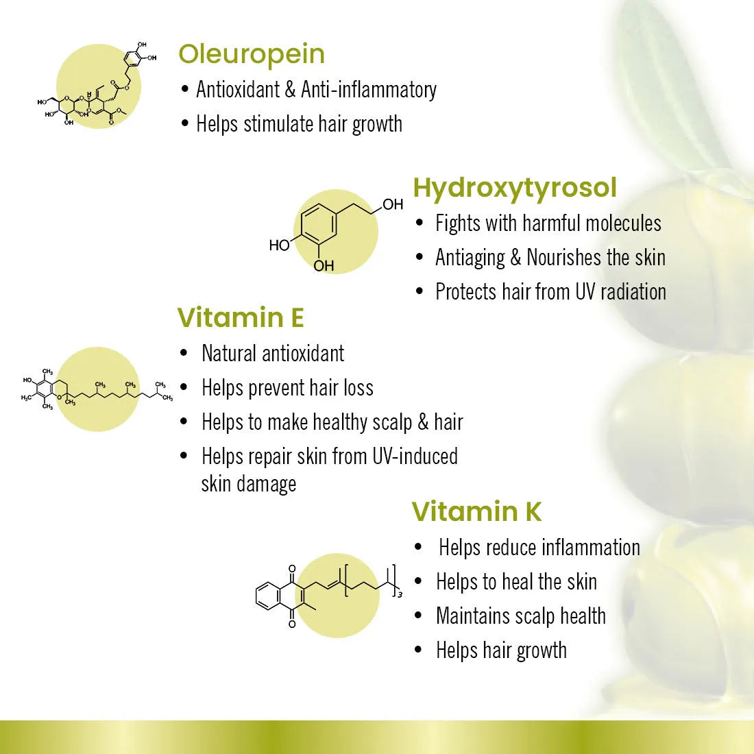 Olive Body Oil, Quick Absorbing Non-Sticky Nourishment I Hair & Skin, Daily Use After Bath Massage Oil I Pure Olive & Essential Oils Enriched 100ml x 3