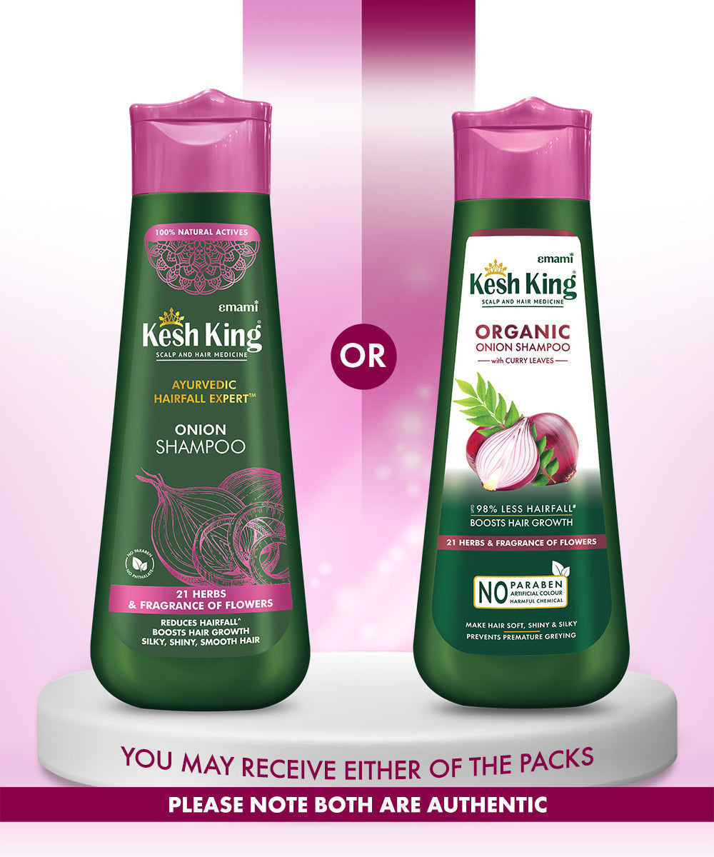Kesh King Organic Onion Shampoo With Curry Leaves - 600 ml