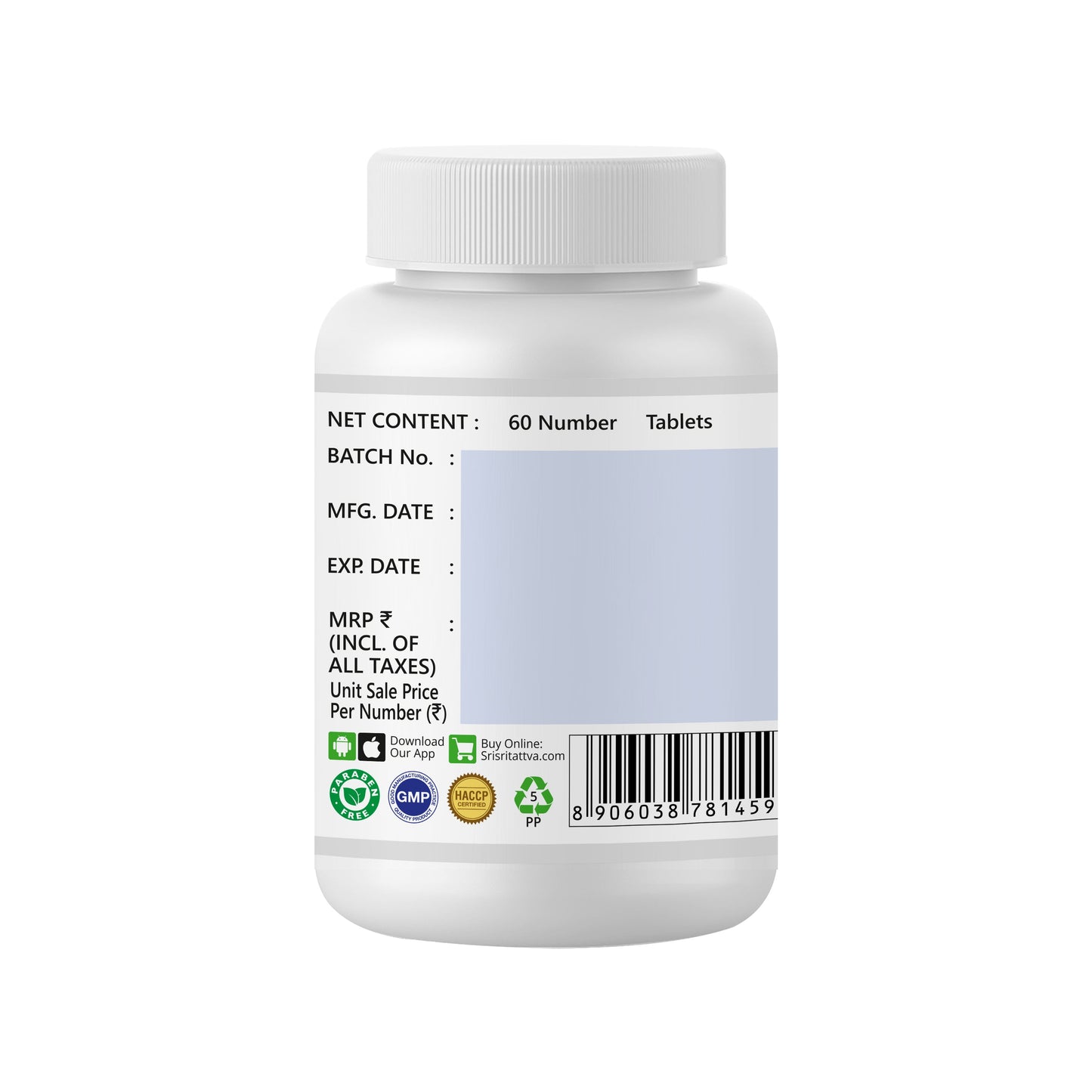Oorja - Energizer, 60 Tabs | 500 mg 500mg