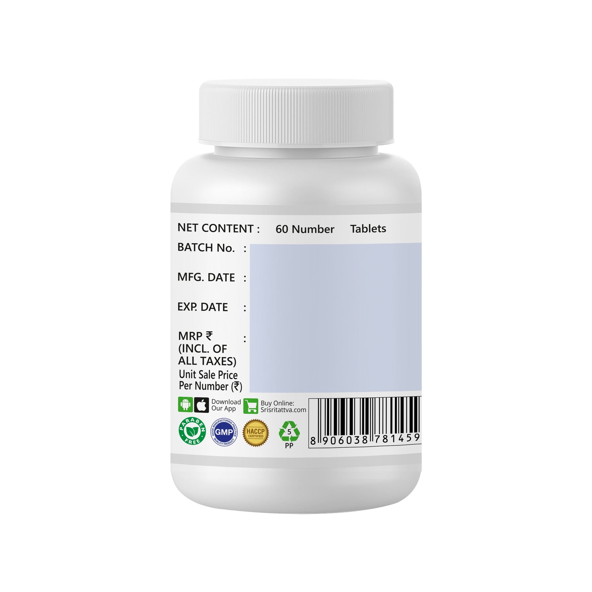 Oorja - Energizer, 60 Tabs | 500 mg 500mg