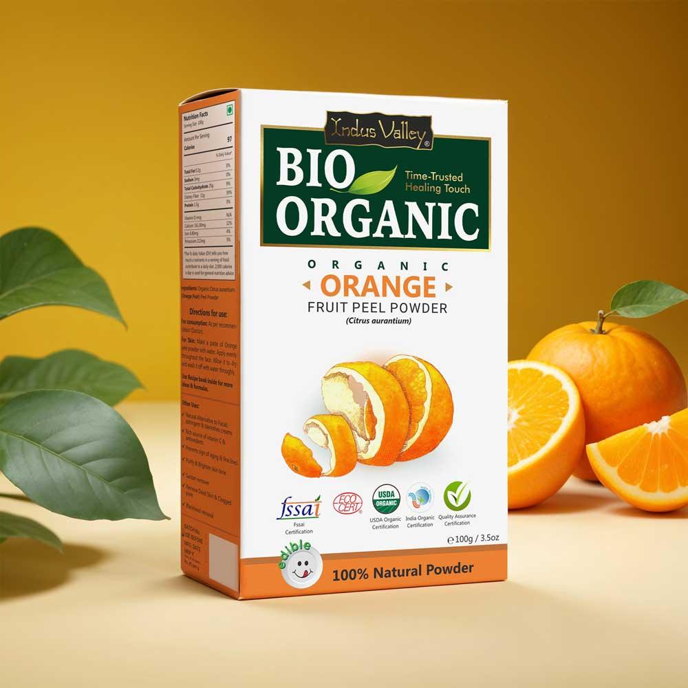 Bio Organic Orange Fruit Peel Powder 100g