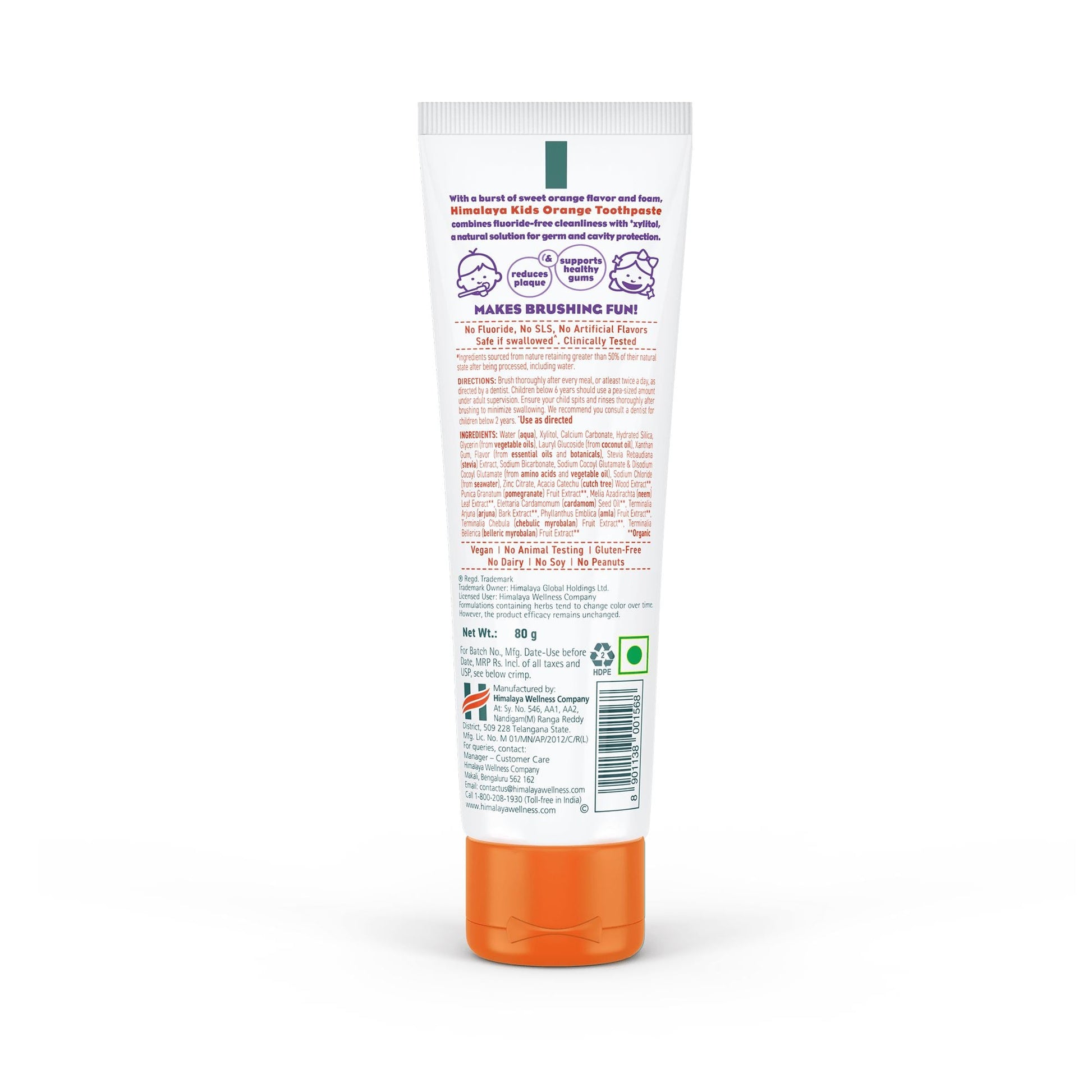 Himalaya Kids Orange Toothpaste 80g