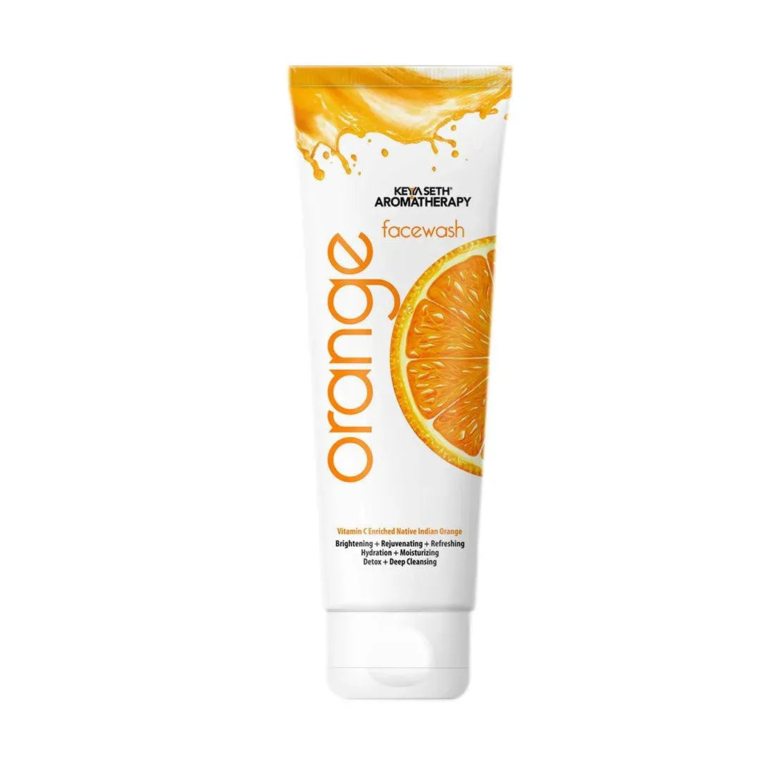 Orange Facewash, Vitamin C Enriched, SLS Free, Mild Foaming, Brightening Rejuvenating Refreshing Hydrating Moisturizing, Detox 100g
