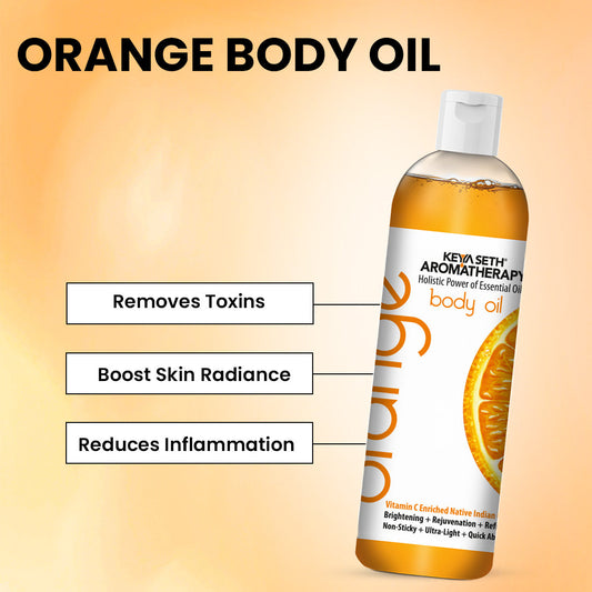 Orange Body Oil, Vitamin C Enriched, Brightening, Rejuvenating & Refreshing 400ml