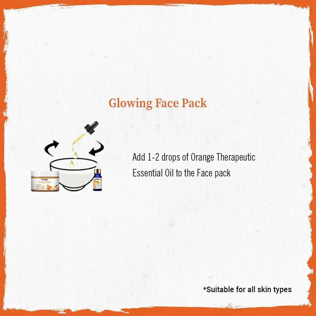 Orange Peel Powder Vitamin C Face Pack for Women & Men, Glowing Skin Exfoliation 75g