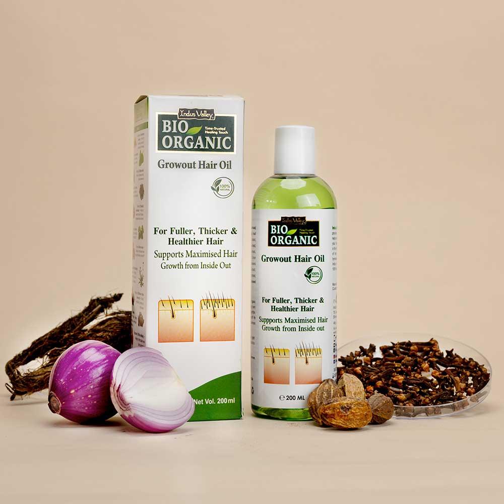 Growout Hair Oil for natural hair growth & nourishment Hair Mask + Oil + Shampoo