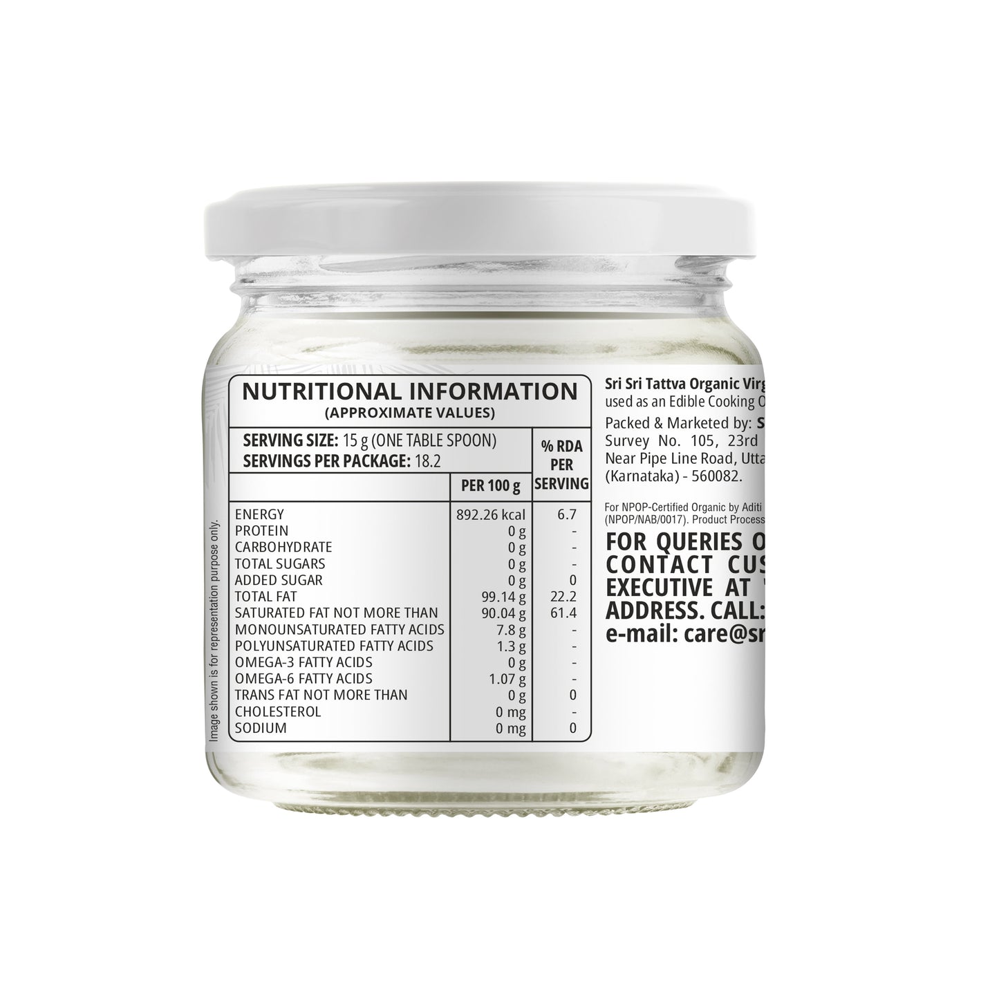 Organic Virgin Coconut Oil - Cold Pressed  | Unrefined | 300 ml 300ml