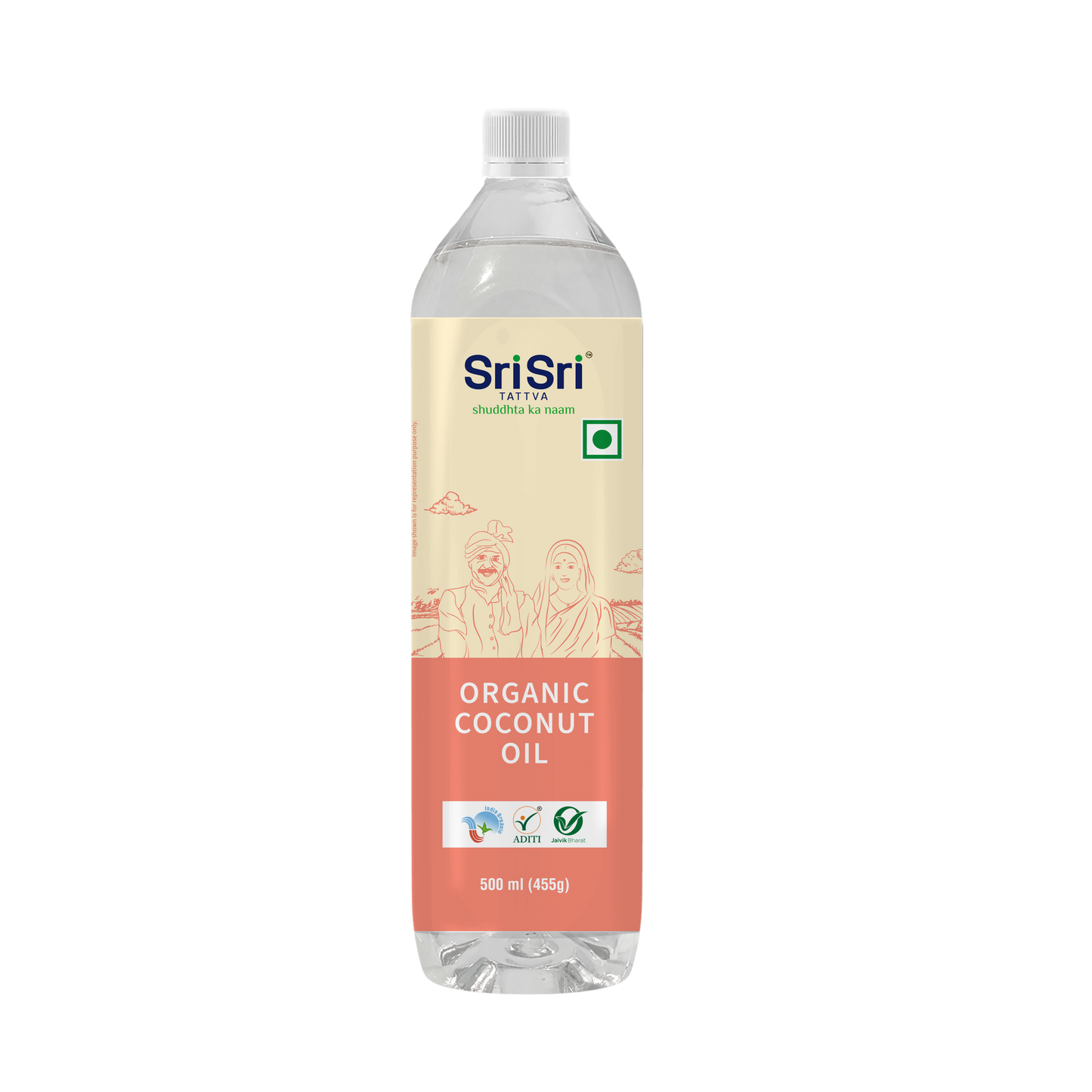 Organic Coconut Oil Bottle - Cold Pressed | Unrefined | 500 ml 500ml