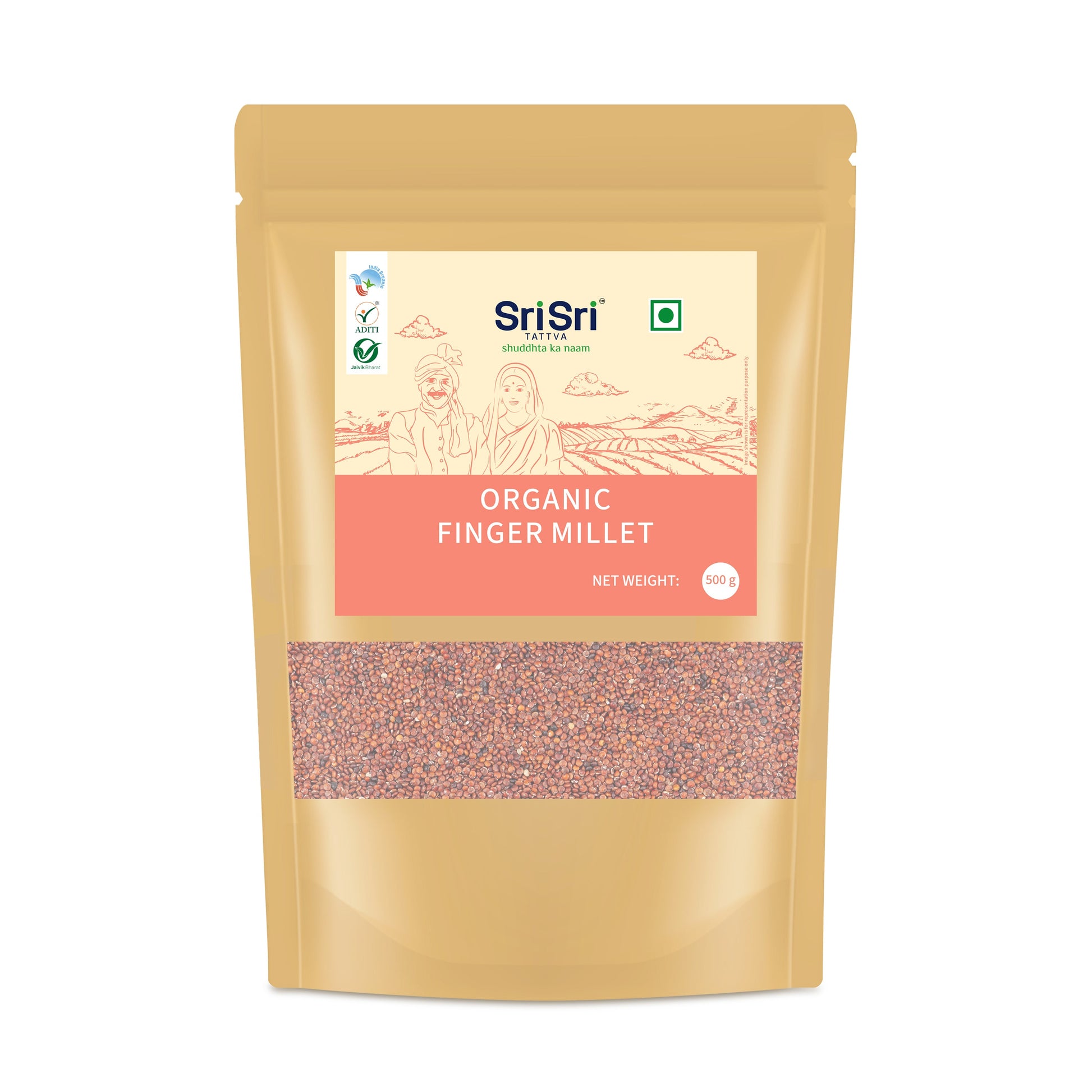 Organic Finger Millet (Ragi), 500 g 500g